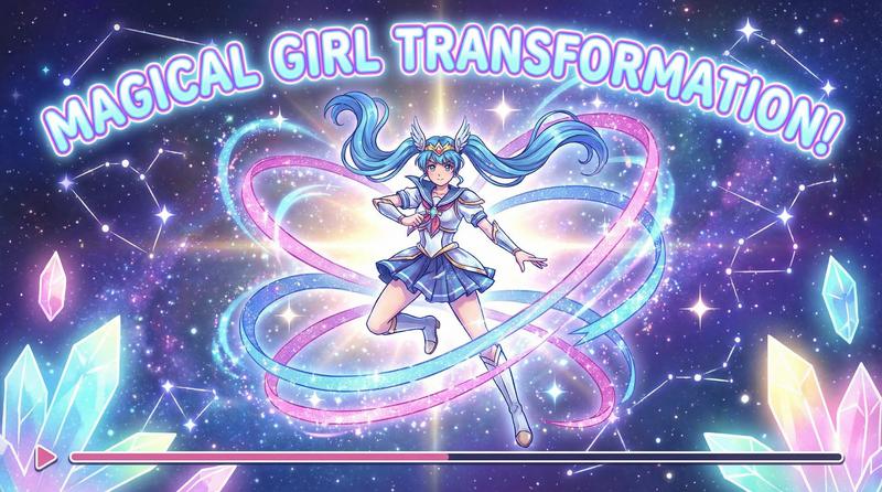 探花动漫-星辰魔法变身曲-魔法动漫演示